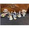 Image 1 : Figurine and Teacup Lot Including Royal Family Cup, Willow Tree, Porcelain, and Resin