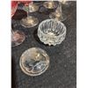 Image 4 : Crystal Glassware Set With Ruby Red Goblets, Irish Coffee Glasses, Bowls