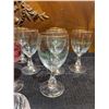 Image 6 : Crystal Glassware Set With Ruby Red Goblets, Irish Coffee Glasses, Bowls