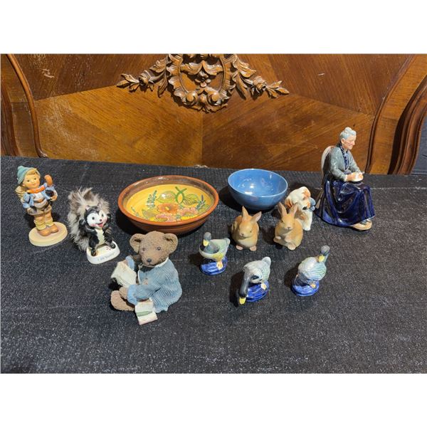 Figurines and Pottery: Goebel, Beswick, Blue Mountain Pottery, St. George Quebec