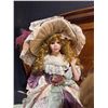 Image 6 : 4 Porcelain Dolls with Period Costumes and Stands