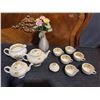 Image 2 : Ambassador Ware Simpsons Potters 12-Piece Tea Set Made in England Floral Pattern