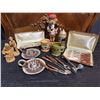 Image 2 : Lot with Beer Steins, Flatware Sets, Figurines, Candle Holders, Bar Tools, Teddy Bear