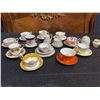 Image 2 : 9 Porcelain Teacup and Saucer Sets Plus Assorted China Tableware