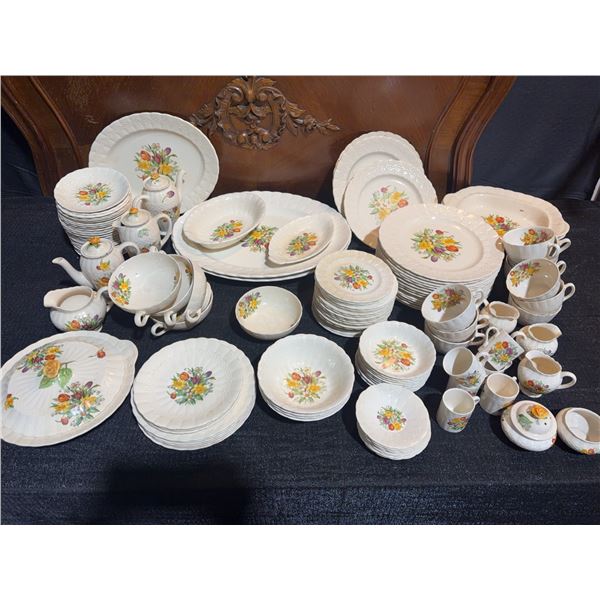 Simpsons Potters Solian Ware Dinner Service, England, Floral, Over 60 Pieces