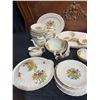 Image 2 : Simpsons Potters Solian Ware Dinner Service, England, Floral, Over 60 Pieces
