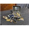 Image 1 : Costume Jewelry With Watch, Bracelets, Rings, Pins, Chains, In Philips Box