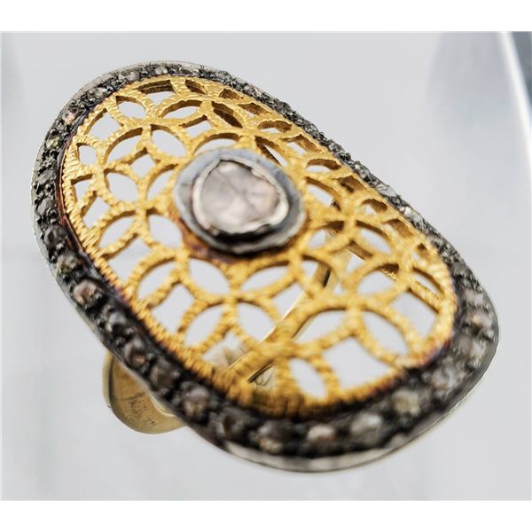 Polki Diamond Fashion Ring (35×22 mm)