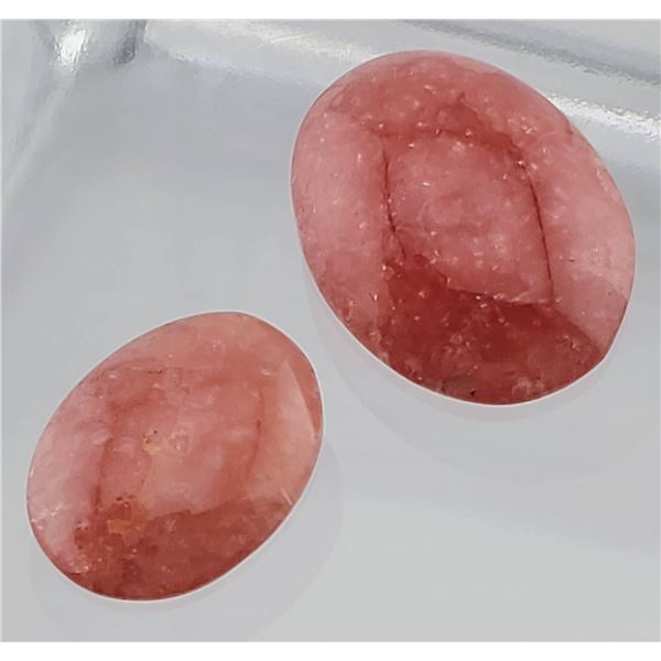 Rhodochrosite (29.2 ct, 22×16.5 & 17×13 mm)