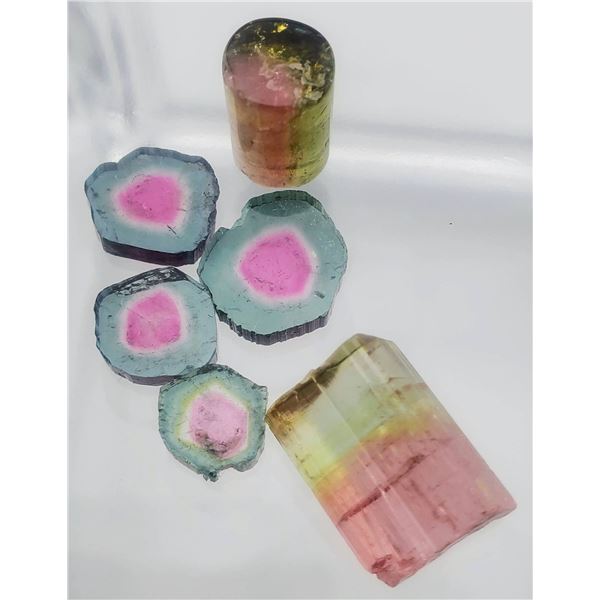 Watermelon Tourmaline Crystals (25.75 ct, Assorted)