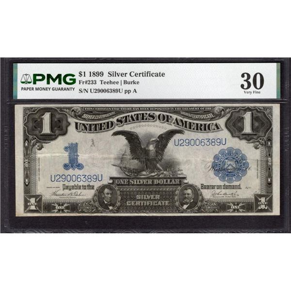 1899 $1 Black Eagle Silver Certificate PMG 30
