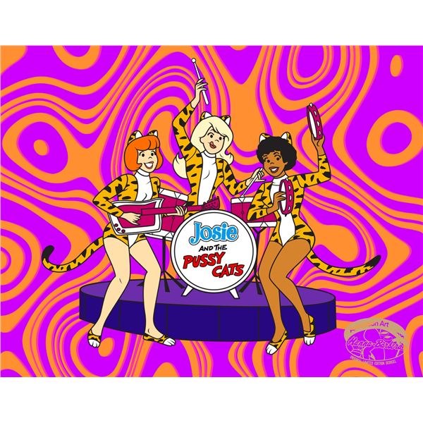 Hanna-Barbera JOSIE AND THE PUSSYCATS Sericel Animation Art Cel