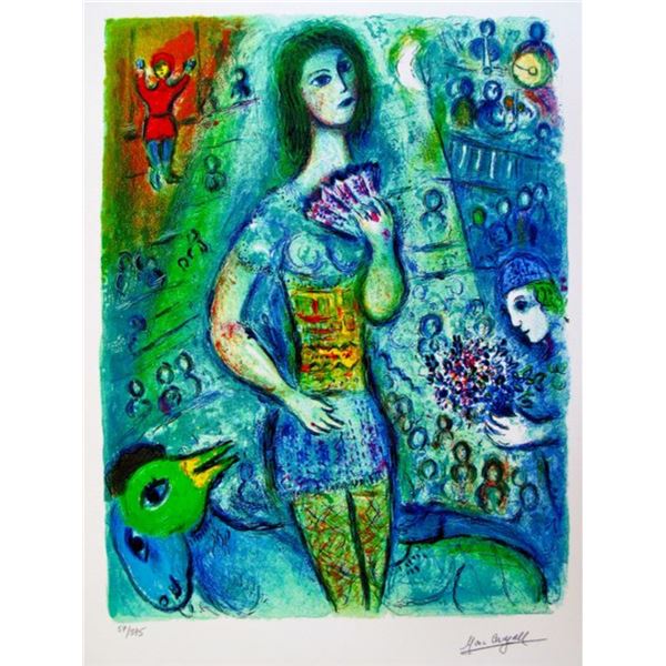 Marc Chagall CIRCUS FAN DANCER Facsimile Signed Limited Edition Giclee