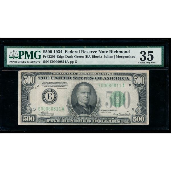 1934 $500 Richmond FRN PMG 35