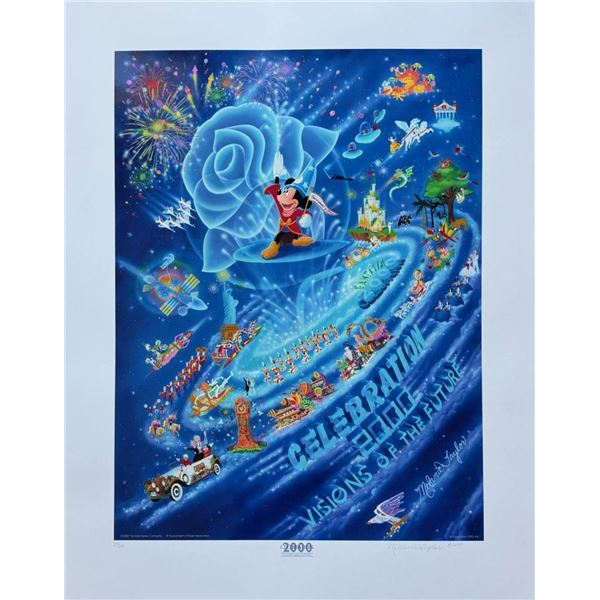 Melanie Taylor Kent Disney CELEBRATION 2000 MICKEY Hand Signed L/E Serigraph
