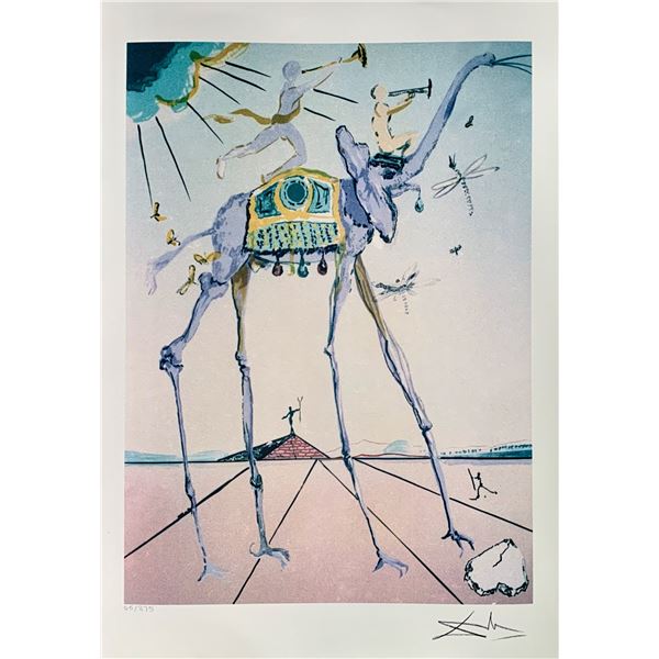 Salvador Dali CELESTIAL ELEPHANT Facsimile Signed Limited Edition Giclee