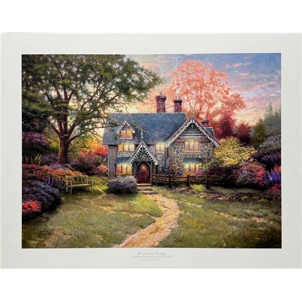 Thomas Kinkade GINGERBREAD COTTAGE Hand Signed Limited Edition Lithograph