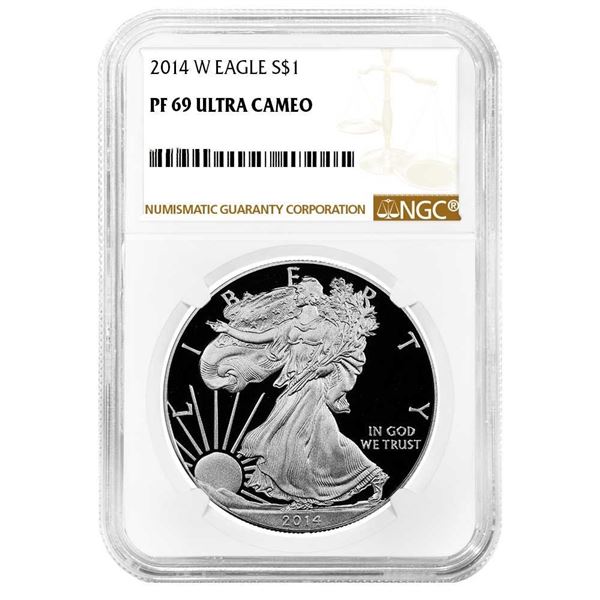 2014W $1 Proof American Silver Eagle NGC PF69UC