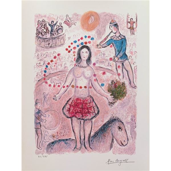 Marc Chagall DANCER & FLUTIST Facsimile Signed Limited Edition Giclee