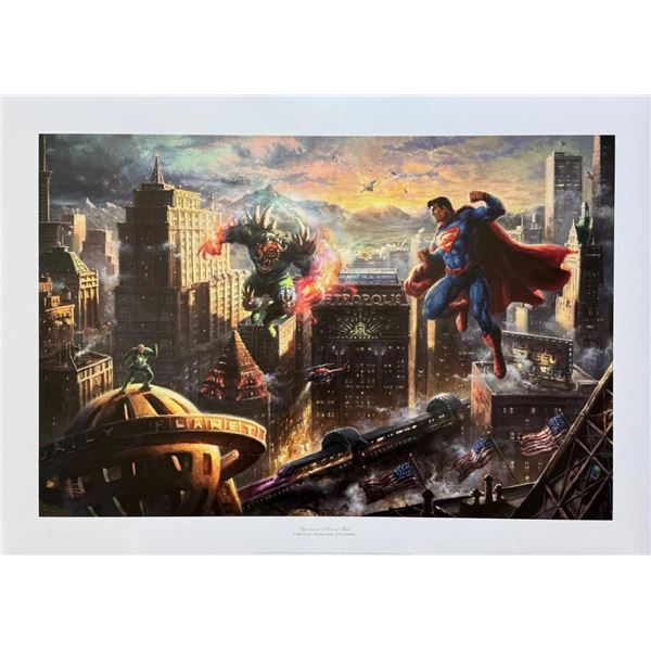 Thomas Kinkade SUPERMAN MAN OF STEEL Hand Signed Numbered Lithograph