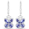 Image 1 : Plated Rhodium 2.08ctw Tanzanite Earrings