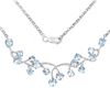 Image 1 : Plated Rhodium 7.36tw Blue Topaz Necklace