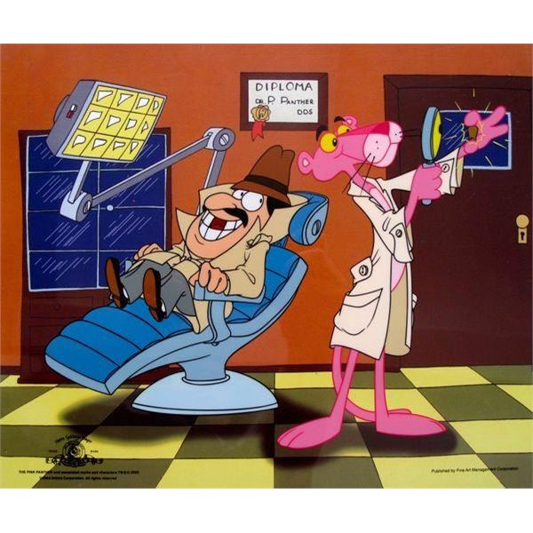 PINK PANTHER INSPECTOR CLOSEAU DENTIST Animation Art Sericel