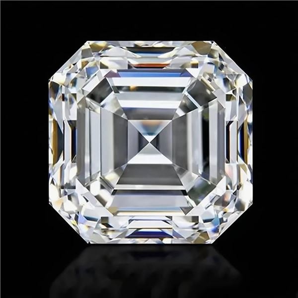 Certified 2.02 Ct VVs1 Asscher Cut  D Lab Grown Diamond Solitaire