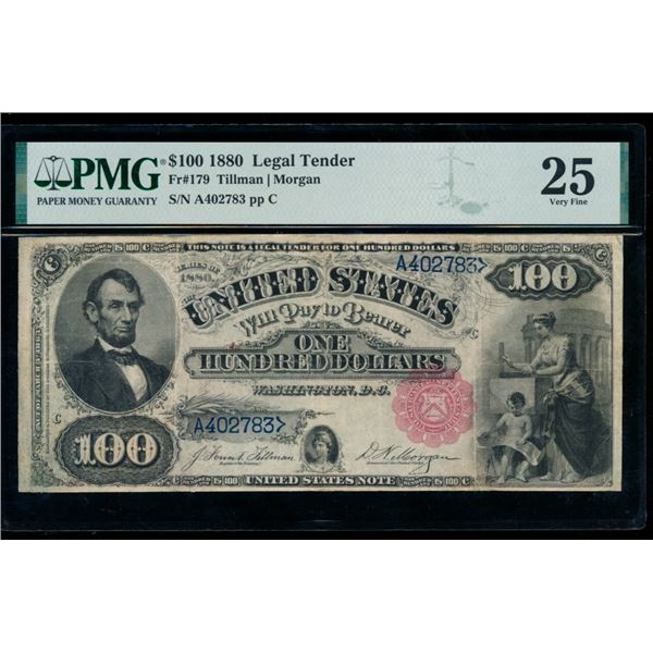 1880 $100 Legal Tender Note PMG 25
