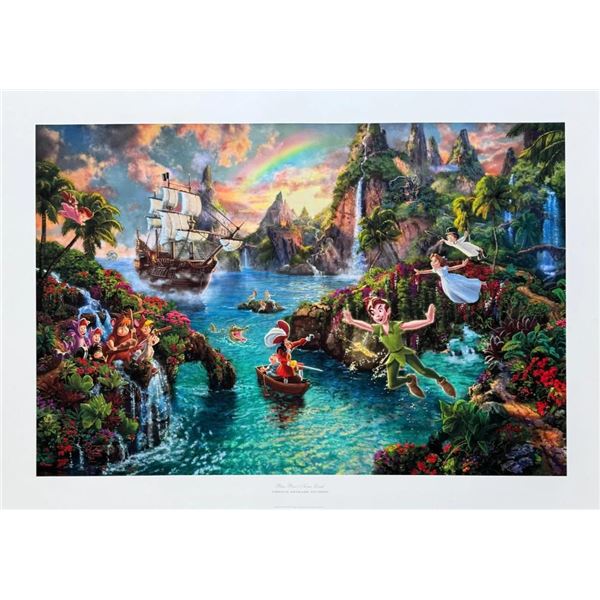 Thomas Kinkade PETER PAN NEVERLAND Hand Signed Limited Edition Lithograph