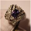 Image 1 : Tanzanite & Diamond Ring - 2+ct Tanz. w/ 2+ctw Dia