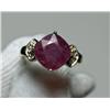 Image 1 : Ruby & Diamond Ring - 4.5ct Ruby w/ .05ctw Diam.