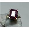 Image 1 : Ruby & Diamond Ring - 5.91ct Ruby w/ .04ctw Dia.