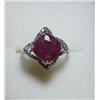 Image 1 : Ruby & Diamond Ring - 3.10ct Ruby w/ .12ctw Dia.