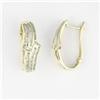Image 1 : 1 ctw Diamond Channel Set Hoop Earrings 