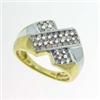 Image 1 : Men's 1 ctw Diamond X Ring in Yellow Gold