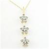 Image 1 : 1/2ctw Diamond & Gold Star Pendant w/ Chain