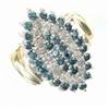 Image 1 : 2 ctw Blue & White Diamond Gold Ring