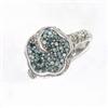 Image 1 : 1.5 ctw Blue & White Diamond Ring