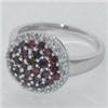 Image 1 : 1 ctw Red & White Diamond Ring in White Gold