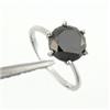 Image 1 : 3.5 ctw Black Diamond Solitaire White Gold Ring