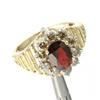 Image 1 : 2 ctw Garnet & Diamond Yellow Gold Ring