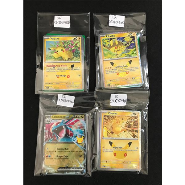 LOT OF 48 POKEMON TCG CELEBRATIONS TRADING CARDS