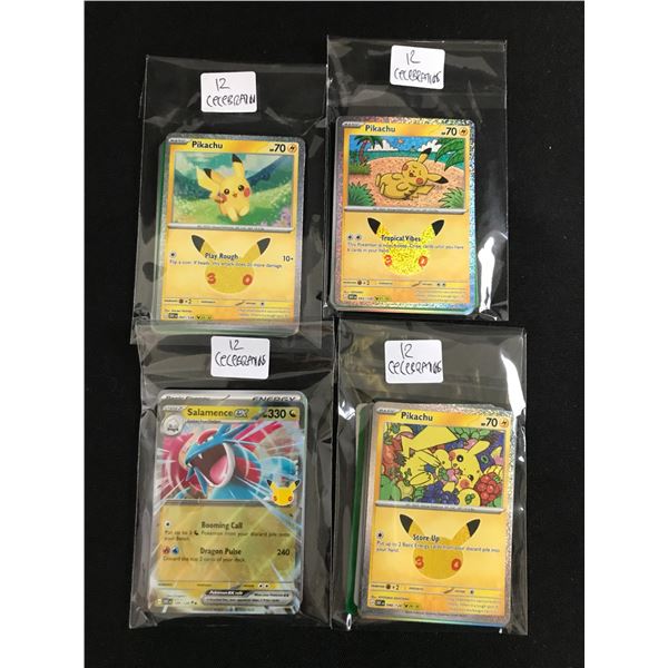 LOT OF 48 POKEMON TCG CELEBRATIONS TRADING CARDS