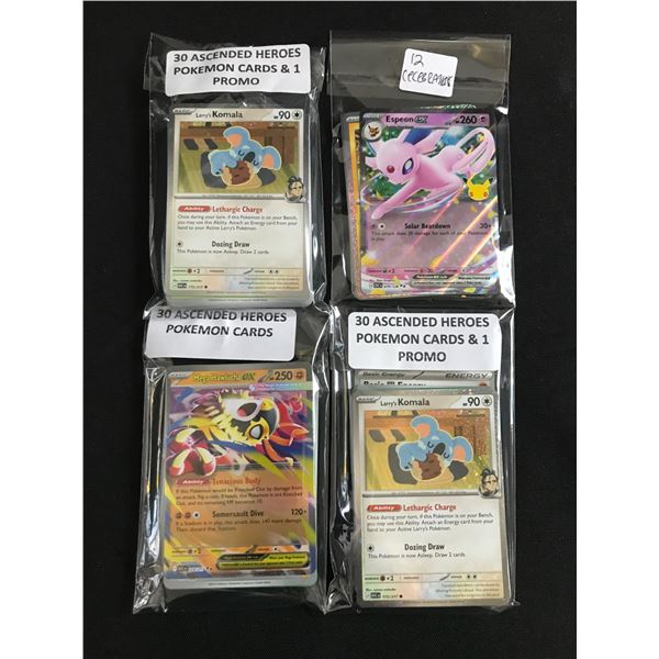 LOT OF 104 POKEMON TCG TRADING CARDS