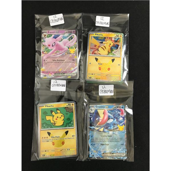 LOT OF 48 POKEMON TCG CELEBRATIONS TRADING CARDS