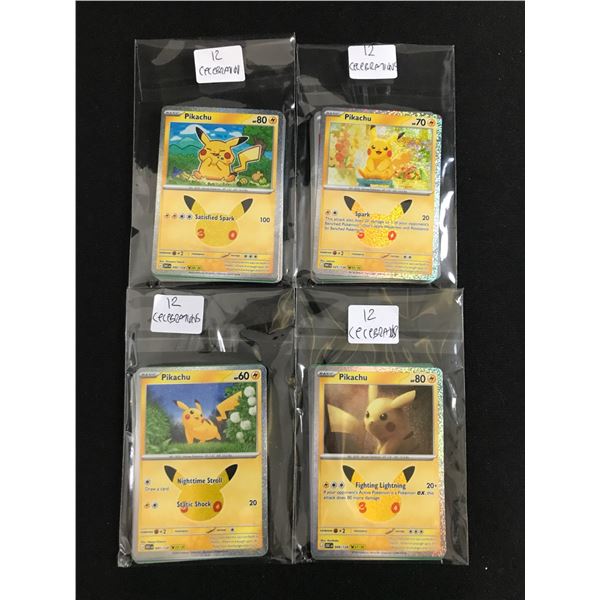 LOT OF 48 POKEMON TCG CELEBRATIONS TRADING CARDS