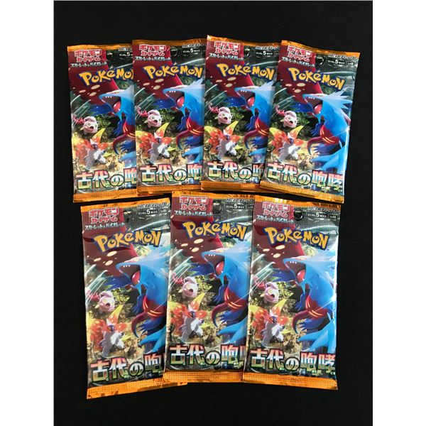 LOT OF 7 POKEMON TCG ANCIENT ROAR SEALED JAPANESE BOOSTER PACKS