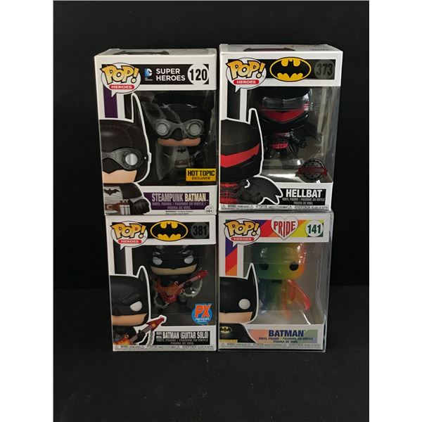 LOT OF 4 BATMAN FUNKO POPS IN ORIGINAL PACKAGING