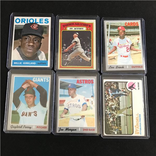 VINTAGE TOPPS BSAEBALL STAR CARD LOT (PERRY, MORGAN...)
